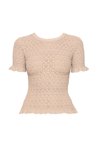 Ruby Knit Tee in Champagne
