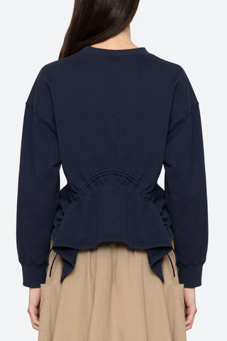 Athena Solid Sweatshirt in Navy