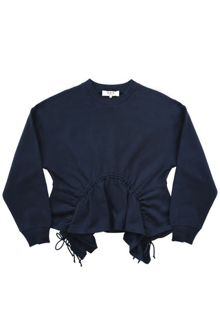 Athena Solid Sweatshirt in Navy