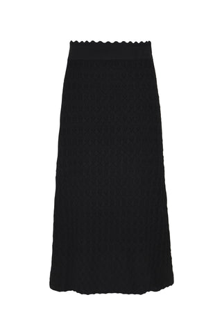Rue Knit Midi Skirt in Black