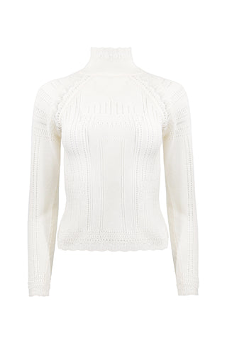 Paxton Knit Turtleneck in Cream