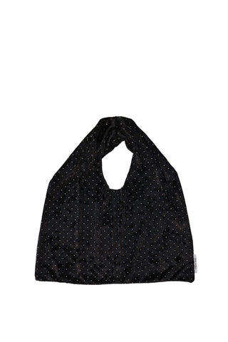 Velvet Stud Pouch in Black