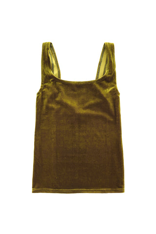 Velvet Singlet Tank in Pear