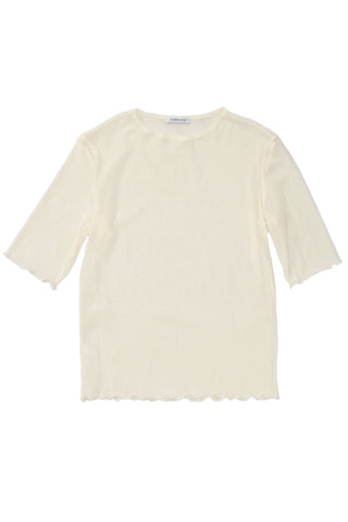 Mesh Tess Tee in Milk