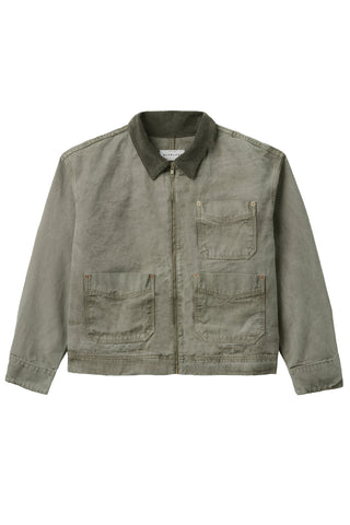 Casey Square Worker Jacket in Dirty Olive