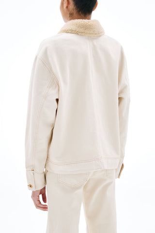 Casey Square Worker Jacket in Winter Ecru