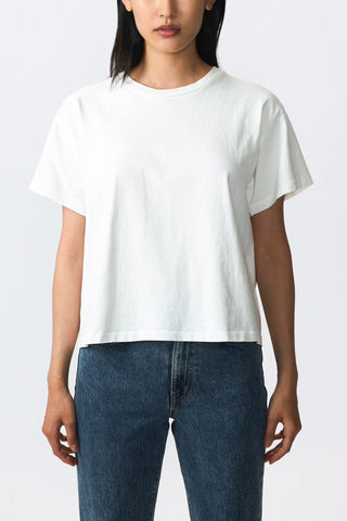 Square Tee in Natural White