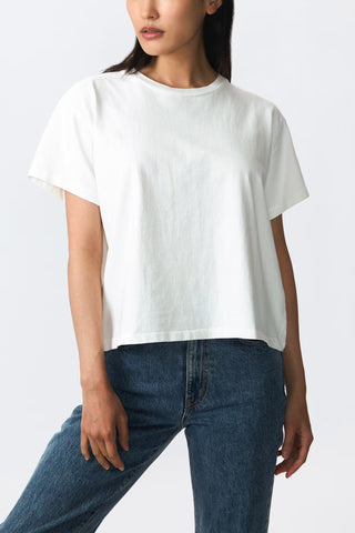 Square Tee in Natural White