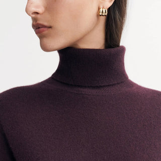 Plain Turtleneck in Mulberry