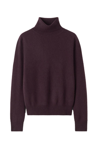 Plain Turtleneck in Mulberry