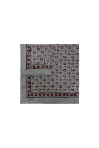 Foular Wool Scarf in Gris Fonce/Khaki