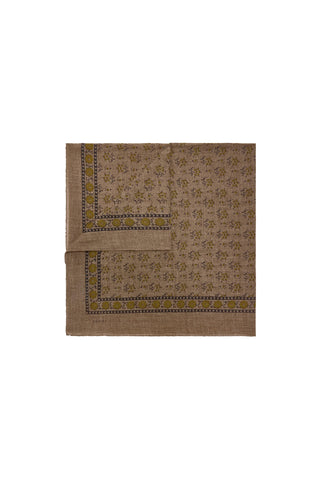 Foular Wool Scarf in Taupe Chine/Kaki