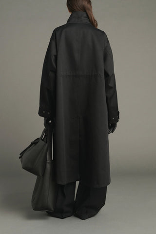 Luce Coat in Noir/Beige