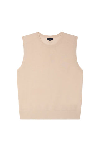 The SOEUR Fergie Knit Vest is a sleeveless sweater vest with a crew neckline and slightly cropped silhouette. Can be worn alone or layered. 