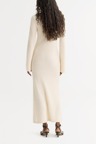 Boucle Dress in Feather White