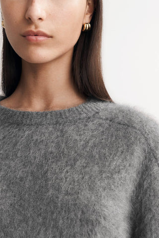 Brushed Crewneck in Grey