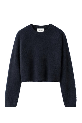 Brushed Crewneck in Navy