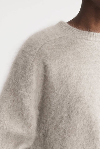 Brushed Crewneck in Greige