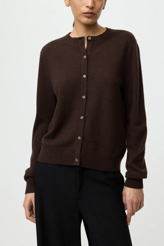 Cashmere Cardigan in Mocha