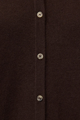 Cashmere Cardigan in Mocha