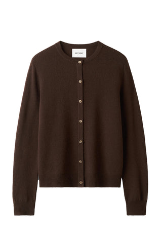 Cashmere Cardigan in Mocha