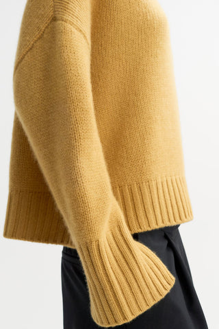 Girlfriend Turtleneck in Light Honey
