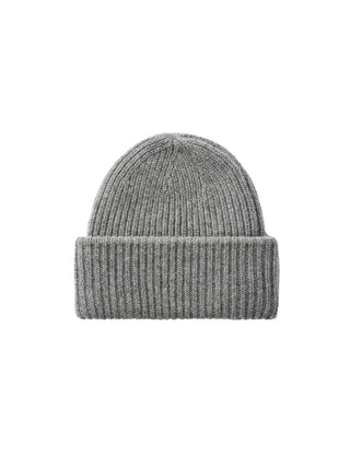 Ribbed Beanie in Grey