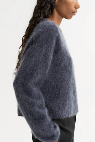 Brushed Crewneck in Anthracite