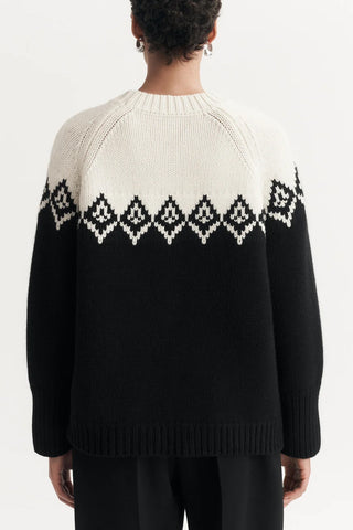 Fair Isle Crewneck in Black