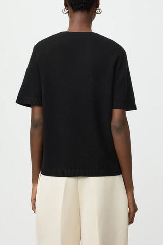 Oversized Cashmere T-Shirt in Black