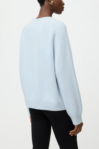 Oversized V Neck in Ice Blue