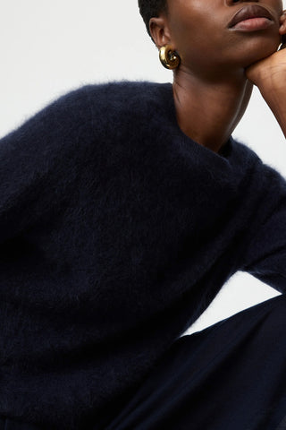 Brushed Short Sleeve in Navy