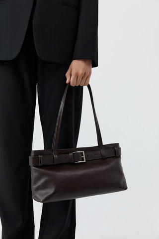 Belt Detail Baguette in Coffee