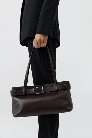 Belt Detail Baguette in Coffee