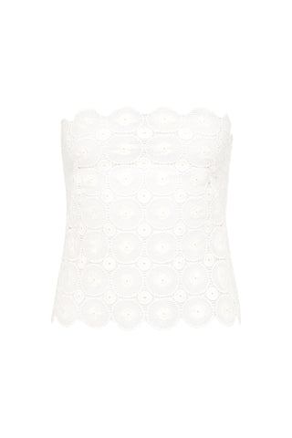 Doily Top in White