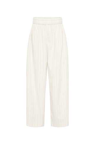 Everyday Relaxed Pants in Ecru Stripe