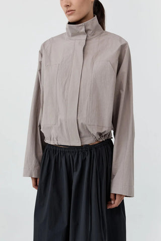 Technical Cotton Carpenter Jacket in Grey Stone