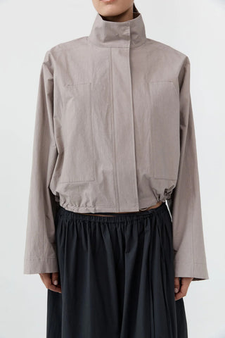 Technical Cotton Carpenter Jacket in Grey Stone