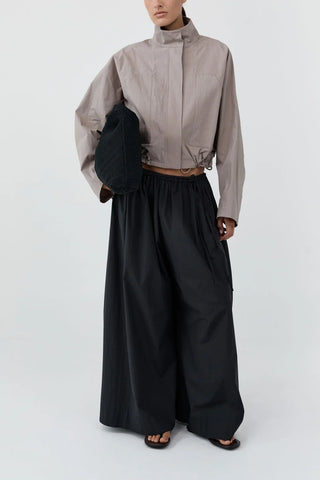 Technical Cotton Carpenter Jacket in Grey Stone
