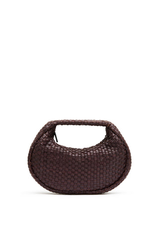 Lattice Weave Mini Bon Bon Bag in Port