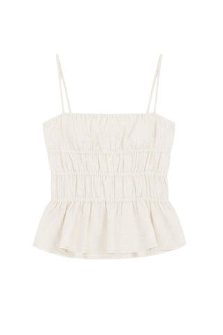 Ayla Linen Tank in Natural