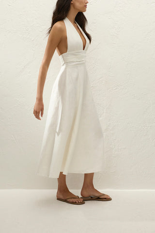 Bianca Midi Dress in White