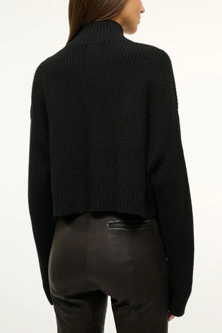 Crop Hampton Cashmere Knit in Black