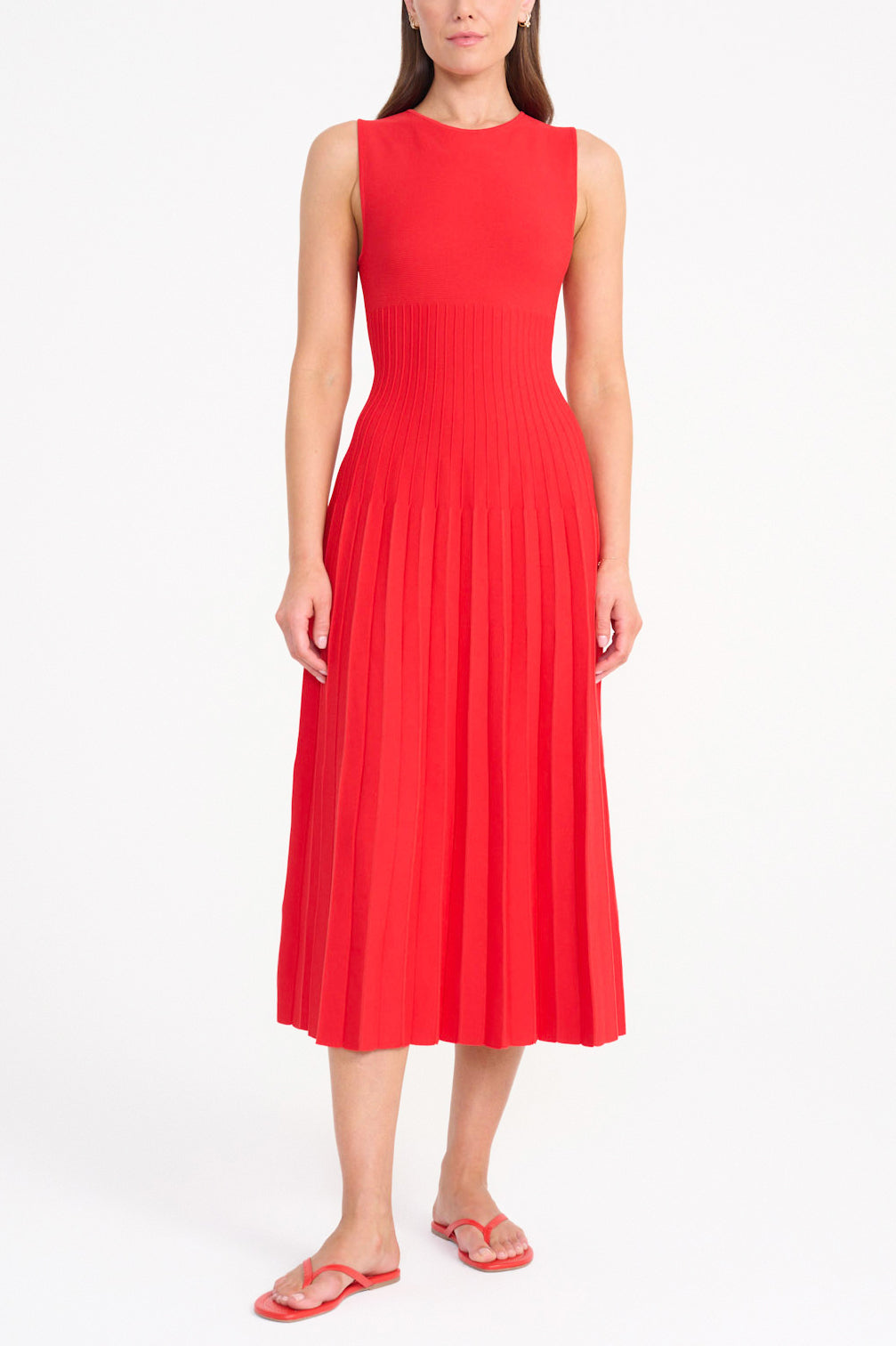 STAUD, Elyse Dress in Red Rose, Size Large STAUD, Elyse Dress in Red Rose, Size Large
