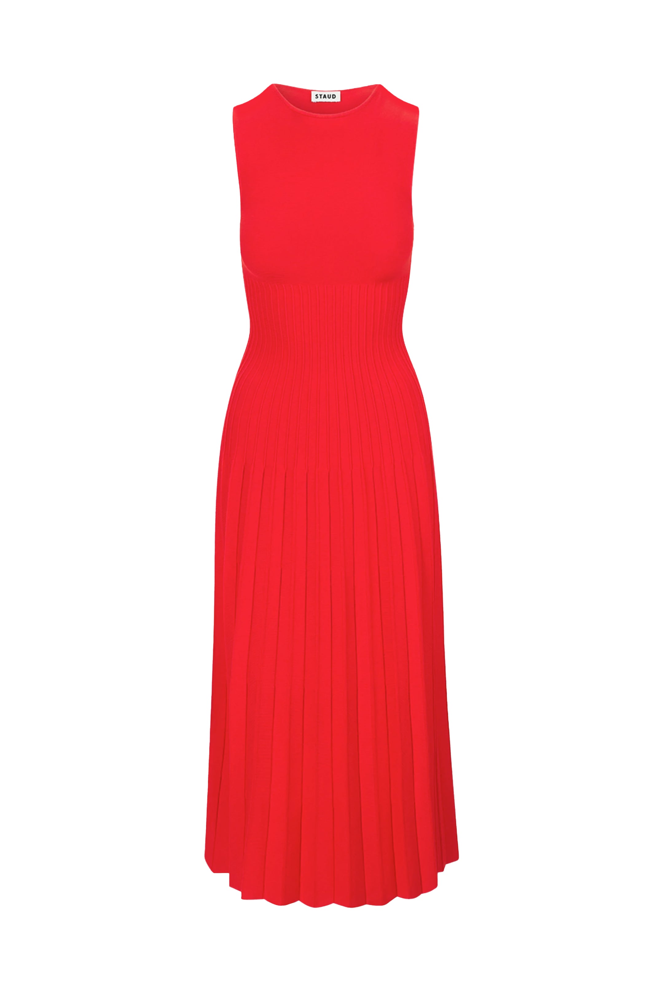 staud red dress STAUD, Elyse Dress in Red Rose, Size Large