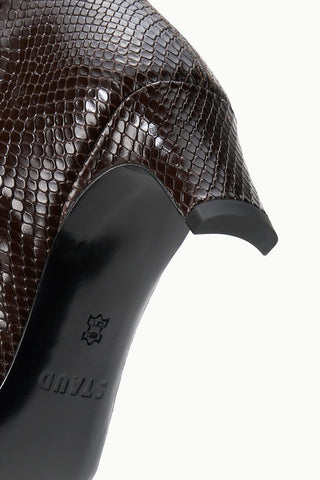 Wally Tall Boot in Espresso Snake