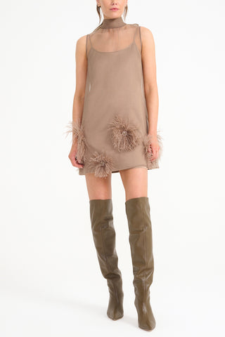 Albee Mini Dress in Truffle