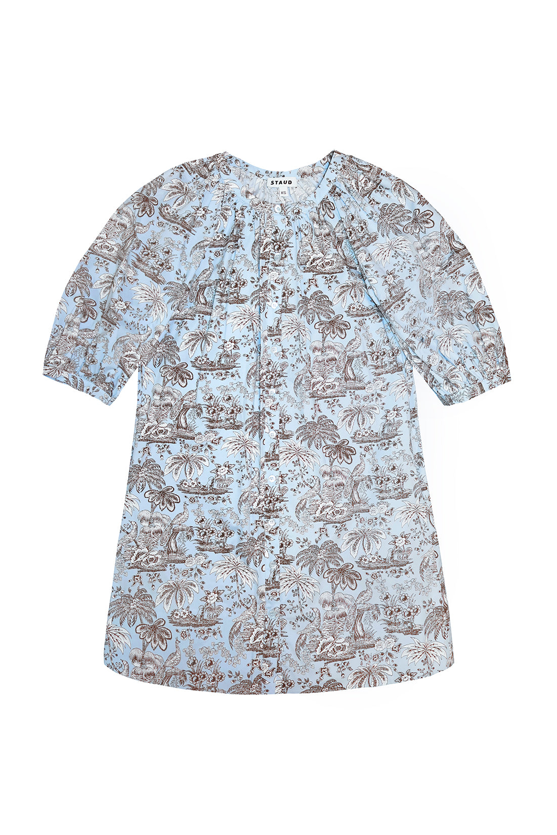 STAUD | Vincent Mini Dress in Sky Toile | shopzane Zane STAUD | Vincent Mini Dress in Sky Toile | shopzane Zane