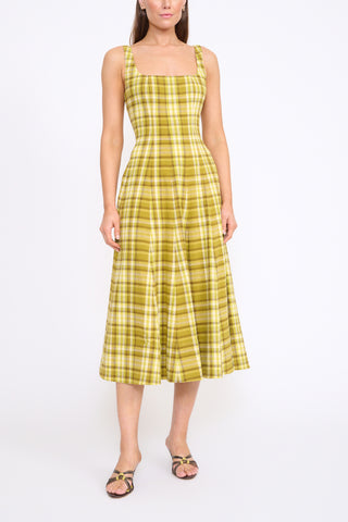 Wells Dress in Pepperoncini Plaid