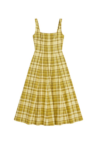 Wells Dress in Pepperoncini Plaid